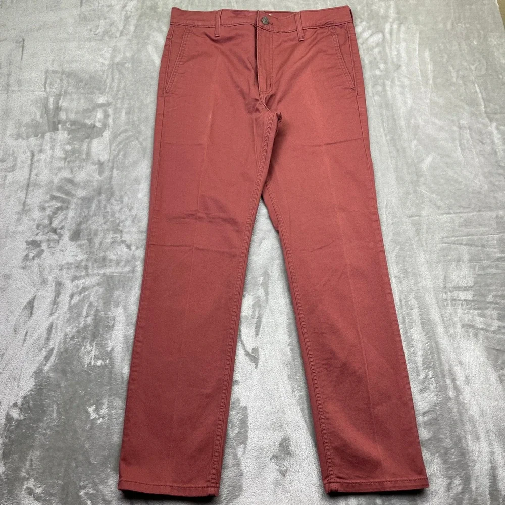 Levi's Hybrid Trouser Pants Men's Brick Red Casual Everyday Comfort Boho Sz 32